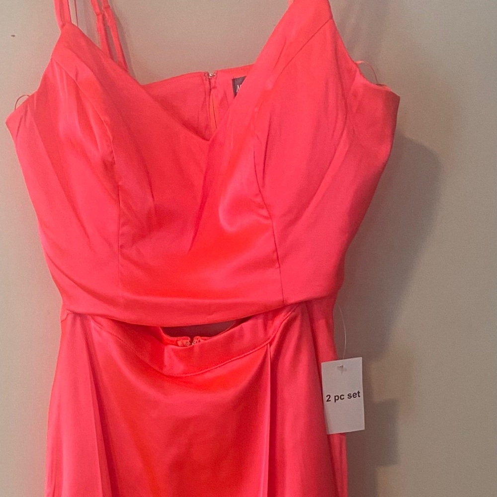 Formal 2 piece dress size 11 Bright Coral